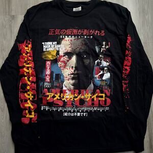 American Psycho Rucking Fotten Limited Print Long Sleeve T-Shirt Men Sz Medium